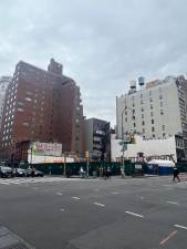 The construction site for a new 13-story condo building that will be situated on the corner of 14th St. &amp; 6th Ave. Developed by Izaki Group, it’s set to be completed in 2026.