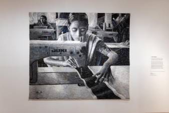Terese Agnew, “Portrait of a Textile Worker,” 2005. Museum of Arts and Design, New York; purchased with funds provided by private donors, 2006. Photo: Jenna Bascom. Courtesy Museum of Arts and Design
