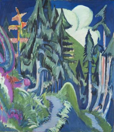 Ernst Ludwig Kirchner (1880-1938) Mountain Forest, 1918-20. Oil on canvas. Kirchner Museum Davos, Donation of Bruhin-Valtin