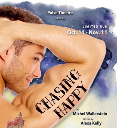 Poster for the new romantic comedy “Chasing Happy” which starts a limited run at the Pulse Theater that lasts from Oct. 11 to Nov. 11. Photo: Pulse Theater