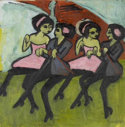 Ernst Ludwig Kirchner (1880-1938) Panama Dancers, 1910-11. Oil on canvas. North Carolina Museum of Art, Raleigh, NC. Bequest of W. R. Valentiner