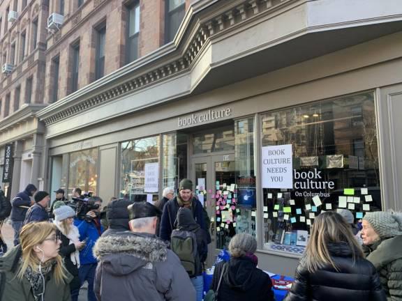Residents turned out last month to show their support for Book Culture before it closed for good on Columbus Ave.