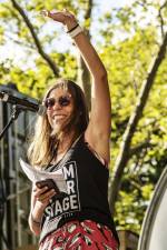 SummerStage Associate Director of Programming Paula Abreu at SummerStage 2019. Photo: Jack Vartoogian/FrontRowPhotos
