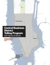 Manhattan’s Central Business District, where drivers will be subject to new tolls. Map via the MTA