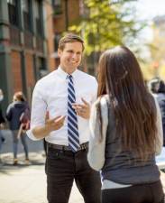 Erik Bottcher campaigning. Photo: Gerri Hernandez, courtesy of Bottcher’s campaign