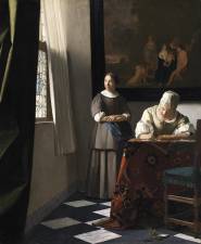 1. At the new Frick, Johannes Vermeer’s “Lady Writing a Letter, with Her Maid,” ca. 1670–72.