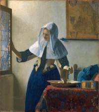 Johannes Vermeer, Young Woman with a Water Pitcher ca. 1662, is waiting at the Metropolitan Museum of Art.