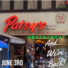 Patsy’s recently reopened after a pandemic hiatus. Photo courtesy of Patsy’s Italian Restaurant