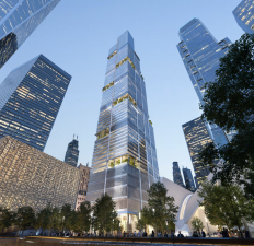 An artist renendition of the new American Express Tower, which is slated to rise to an estimated height of 1,250 feet and house 55 floors with the financial giant as the primary occupant.