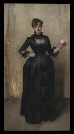 Charlotte Burckhardt was 20 years old when John Singer Sargent painted her portrait, entitled, “Lady with the Rose.” The oil-on-canvas painting, which was a bequest to the Metropolitan Museum from Valerie B. Hadden in 1932, was exhibited at the Paris Salon of 1882 and showed the influence of Velázquez on the young artist.