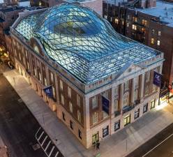 Petco held a grand opening for its new regional HQ in the formerly empty Tammany Hall Building, where the national pet supply retailer will operate on the first two floor while the basement level will house an independently run pet hospital. The glass dome atop the landmarked building cost $50 million. Photo: BusinessWire