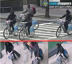 CitiBiike E-bike gang on headphone snatching spree, March 17.