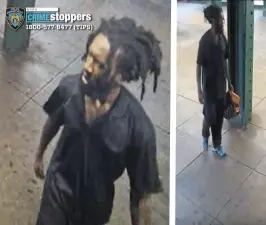 Subway shoving assault suspect at West 4th Street, July 18.