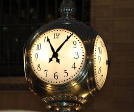 The clock in Grand Central Terminal.