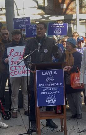 District 1 City Council Member Chris Marte endorsed Law-Gisiko at a Jan. 13 rally at the Fulton &amp; Elliott-Chelsea Houses, citing a shared opposition to certain development projects.