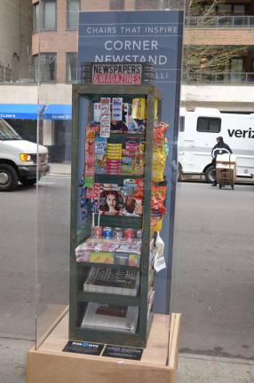 Matt Iacovelli created his “Corner Newsstand” because of his love for pop culture. Photo courtesy of Madison Avenue BID