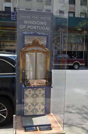 Filipa Mota’s upbringing in Portugal influenced her decision to recreate the iconic windows in her piece. Photo courtesy of Madison Avenue BID