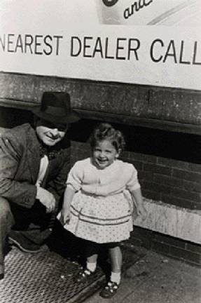 A two-year-old Eleanor Reissa with her father, Chaskel Schlusselberg, an Auschwitz survivor, in the East New York section of Brooklyn. The singer-actress-director-and-stage virtuoso is the narrator and host of a new podcast, “Those Who Were There: Voices from the Holocaust.”