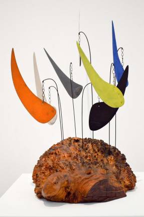 Calder's &quot;Myrtle Burl,&quot; 1941. Wood, sheet metal, wire and paint, 24 1/2 &#xd7; 20 &#xd7; 16 in. Calder Foundation, New York; Mary Calder Rower Bequest, 2011. Photo: Adel Gorgy