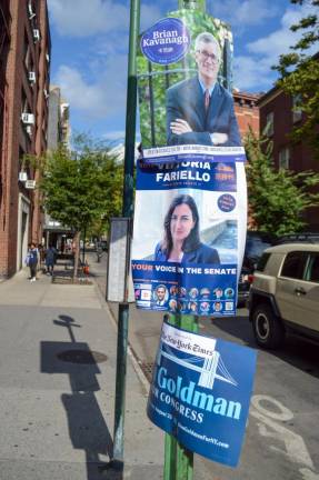 Candidate posters Downtown. Photo: Abigail Gruskin