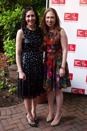 Dr. Leora Mogilner, the medical director of Reach Out and Read of Greater New York, with Chelsea Clinton at a recent benefit for the nonprofit. Photo: Michael Wilson