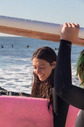 Kailani “Lani” Mergen, 19, on the shore at Beach 90th Street in the beginning of November.