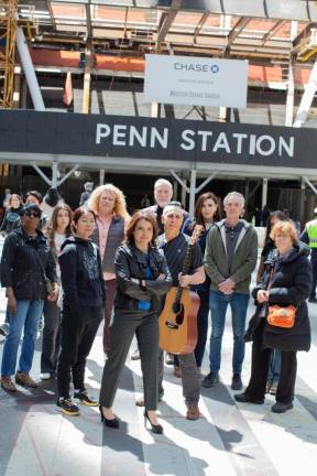 Layla Law-Gisiko (front), chair of CB5’s land use, housing and zoning committee, with residents of the Penn Station area. Photo: Katrina Hajagos