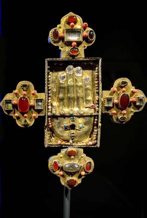 Reliquary Cross with Relics of Saint John the Baptist, Cilicia, 13th–14th century, on loan from the Mother See of Holy Etchmiadzin, the primary site of the Armenian Church. Photo: Adel Gorgy
