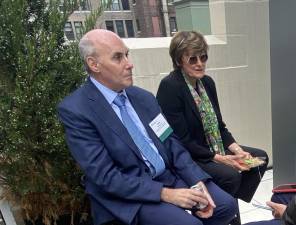 Dr. Drew Weissman and Dr. Katalin Kariko in Manhattan. Photo courtesy of Feinstein Institutes of Medical Research