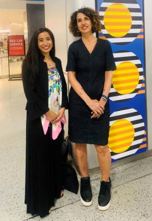 Saya Woolfalk (left) and Dahlia Elsayed are the initial artists for the Art at Amtrak Program. Photo: Ralph Spielman