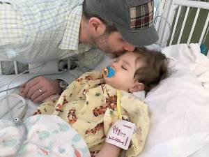 Benny in the pediatric intensive care unit in early 2019.