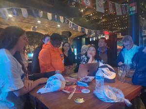 Yuh-Line Niou and team watch votes come in on June 23.