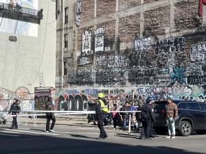 The site of the partial building collapse at 126 Lafayette Street on March 7th where one injured worker succumbed to injuries the following day. Photo: Kay Bontempo