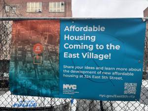 Proposed in late 2024, new affordable housing may soon be located at the current site of a parking lot on 5th St. in the East Village.