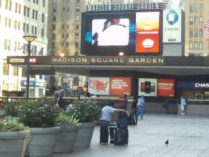 A top official at Madison Square Garden dropped a surprise announcement at the end of a CB5 Land Use Committee hearing on Feb. 20 when he said the Garden would consider a move one block east to Seventh Ave but only if it was presented with a “viable” plan. Still it was the first break and came as MSG was insisting it still needed a permit to stay put atop Penn Station “in perpetuity.” Photo: Wikimedia Commons