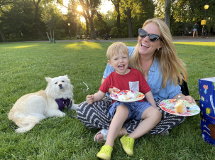 Grace McCaffrey and her son, Finn, who inspired “Knox &amp; the Magic Raindrops.”