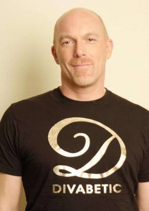 Max Szadek wearing a Divabetic tee he designed. Photo: Winston Kerr, Kerr Photo  