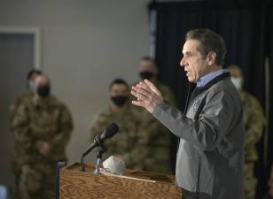 Governor Cuomo announcing on March 9 that New Yorkers 60 years and older and additional essential workers will be eligible to receive COVID-19 vaccine. Photo: Mike Groll/Office of Governor Andrew M. Cuomo