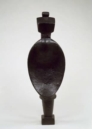 The bronze iteration of &quot;Spoon Woman&quot; (1926-1927; cast 1954), which was inspired by ceremonial ladles carved by the Dan peoples of West Africa. Solomon R. Guggenheim Museum, New York. &#xa9; 2017 Artists Rights Society (ARS), New York/ADAGP/FAAG, Paris
