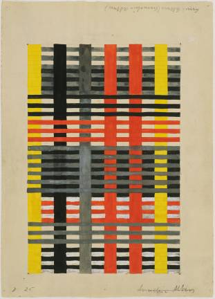 4. Design for Wall Hanging; Anni Albers, 1926. Gouache on paper; © 2024 The Josef and Anni Albers Foundation /Artists Rights Society.