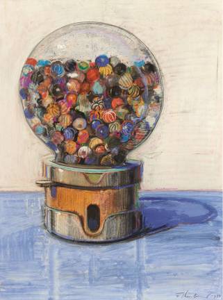 "Candy Ball Machine," 1977, gouache and pastel. Collection of Gretchen and John Berggruen, San Francisco. © Wayne Thiebaud/Licensed by VAGA, New York, N.Y.