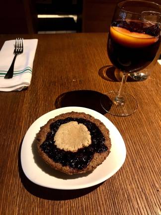 Pair the seaonal sangria with the blackberry cobbler at Ellary's Greens. Photo: Liz Richards