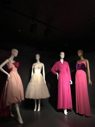 The “feminization of pink” on display in the first gallery of the show. Photo: Val Castronovo