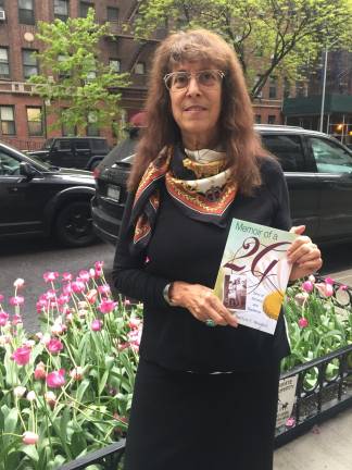 Patricia Bischof with her memoir. Photo: Michelle Naim