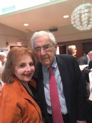 The author with Rosenberg at Stephen Wise Free Synagogue. Photo courtesy of Emily Jane Goodman