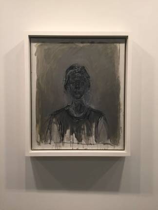 &quot;Black Annette&quot; (1962), an oil portrait of Giacometti's wife, Annette, whom he married in 1949.&#xa0; Annette, and Giacometti's brother, Diego, were frequent models.&#xa0;Photo: Val Castronovo