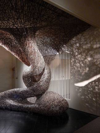 "The Gate" a site-specific installation opens The Met's “Japanese Bamboo Art: The Abbey Collection.” Photo: Adel Gorgy