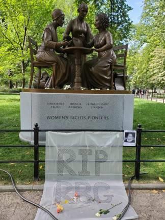 Women’s Rights Pioneers statue in Central Park by Meredith Bergmann. Photo: Oscar Kim Bauman