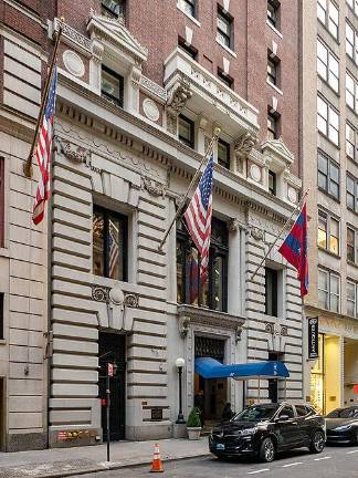 The Penn Club of New York at 30 West 44th Street in Midtown. A former supervisor has sued the club and two managers, alleging discrimination and retaliation.