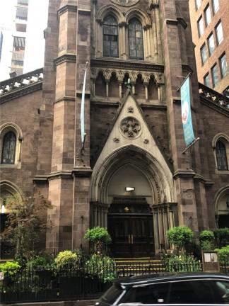 St. John the Baptish Church on W. 30th St., which runs food programs for the homeless, is among the establishments that would be forced to move if the block south of Penn Station is demolished. Photo: Keith J. Kelly